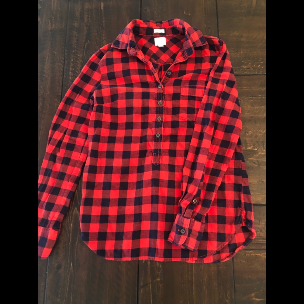 J Crew Plaid flannel shirt XXS